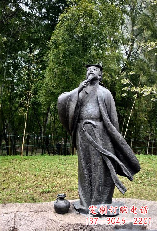 内江诞生于中国古代传奇的雕塑——王羲之铸铜雕塑