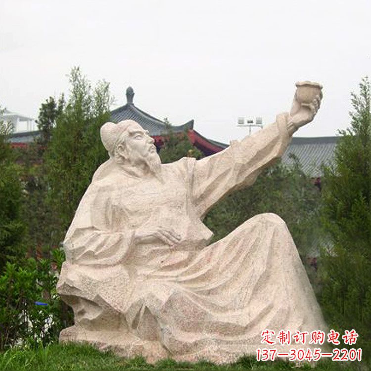 内江以李白石雕彰显高雅艺术