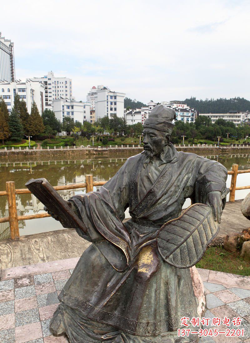内江匠心打造的肖像诸葛亮雕塑