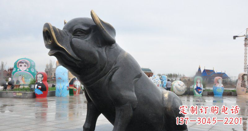 内江活力四射的动物铜雕塑