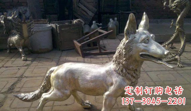 内江公园铸铜小狗动物铜雕