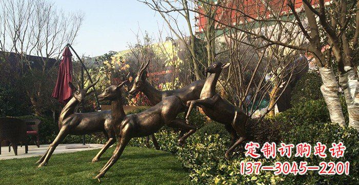 内江中领雕塑精美铜鹿动物雕塑
