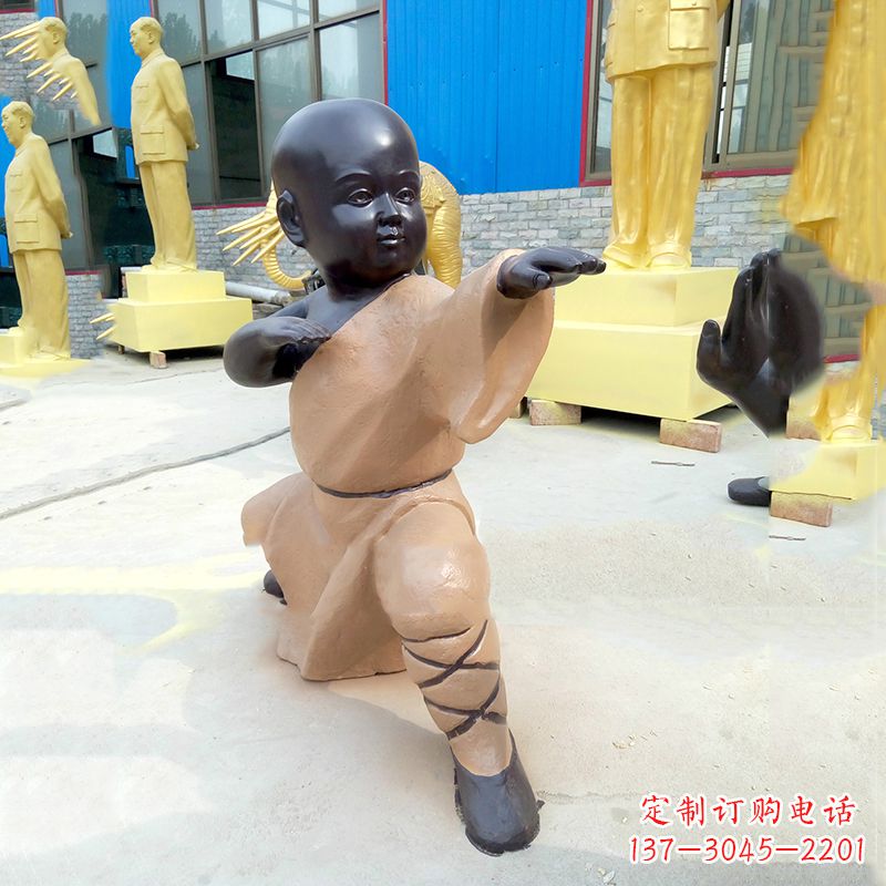 内江传承传统文化的绝佳礼品——“功夫小和尚”雕塑