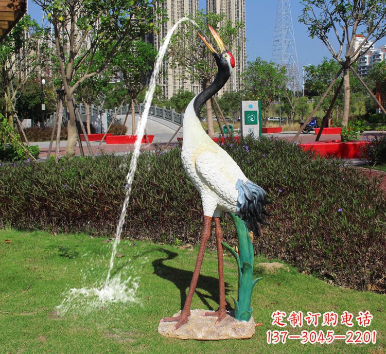 内江精美雕塑仿真仙鹤动物雕塑