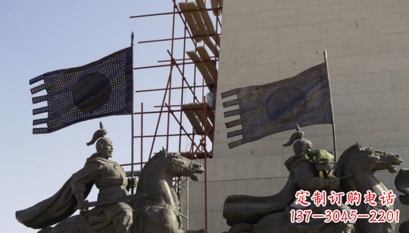 内江古代将军景区铜雕
