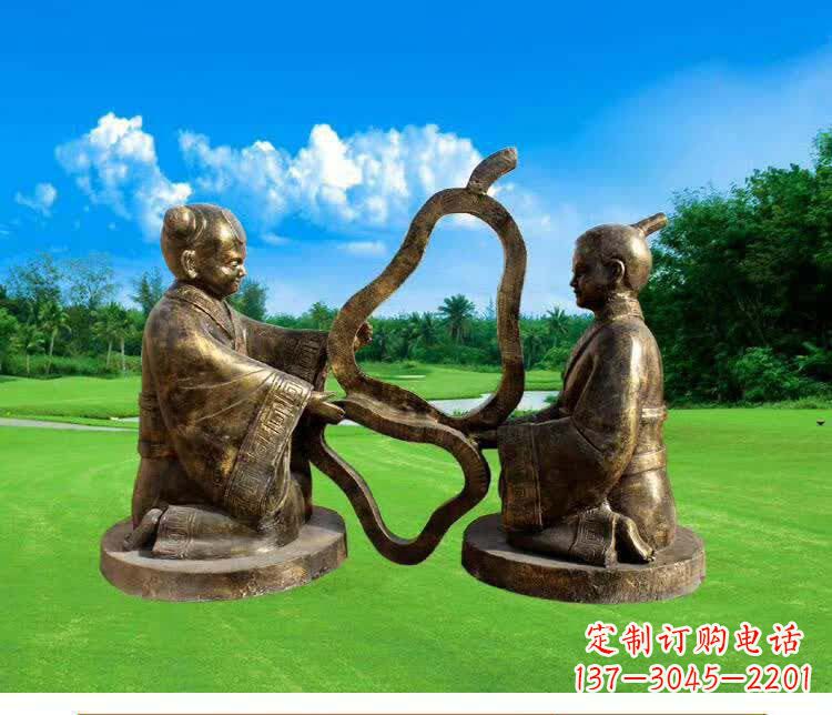 内江古代孔融让梨人物铜雕