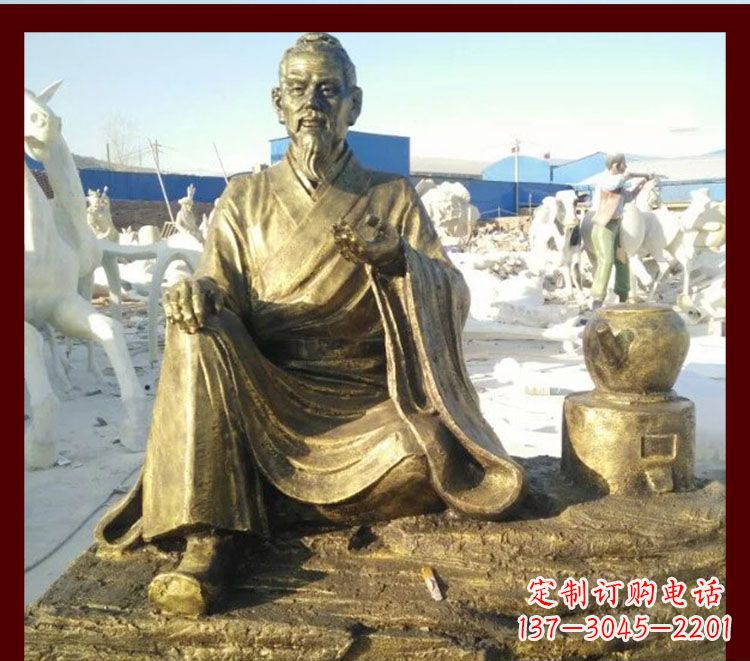 内江张仲景雕塑——杰出古代名人熬中药的传奇