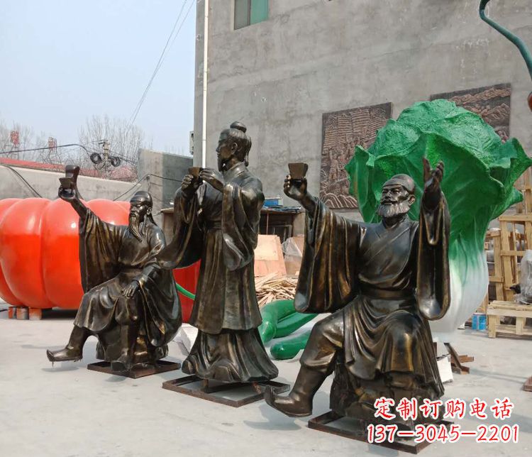 内江浓缩古代江湖英雄——名人雕塑