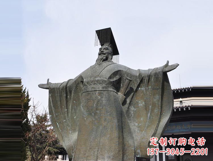 内江古代名人秦始皇铜雕