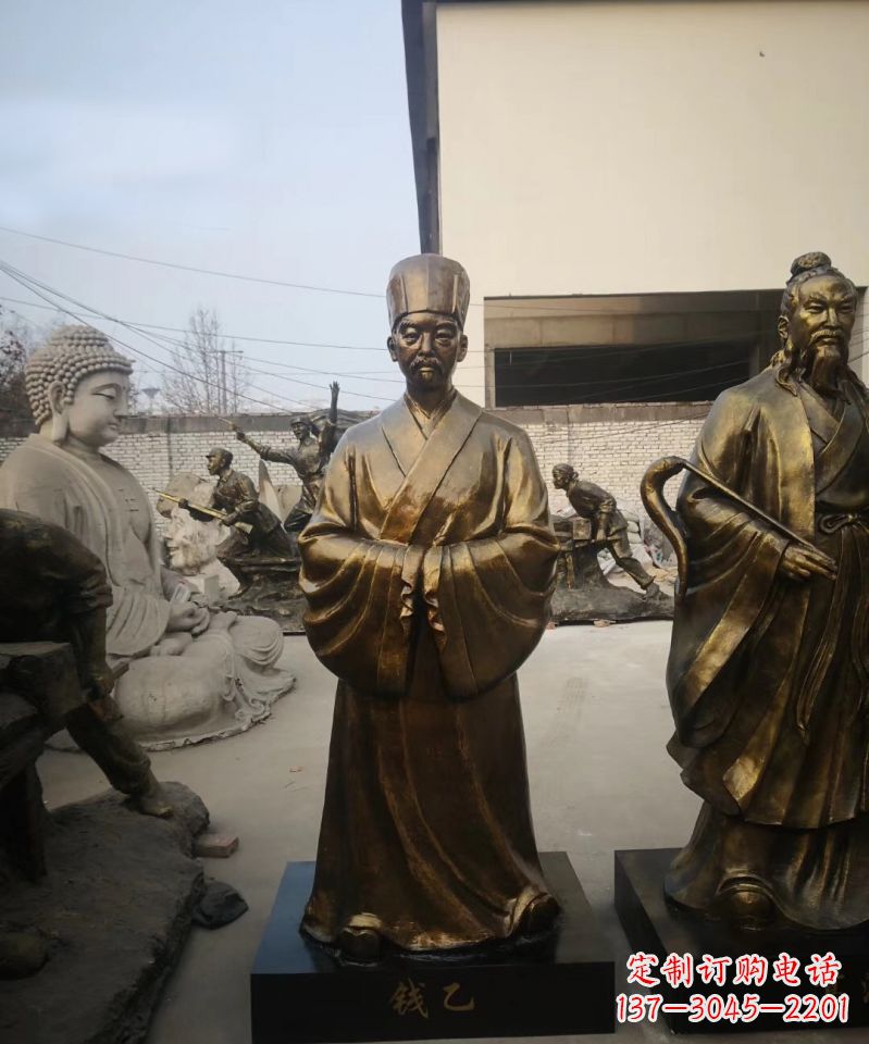 内江古代名人钱乙铜雕