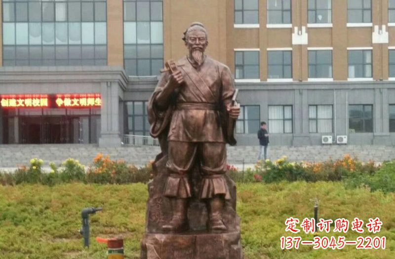 内江传承古代名人铜雕——鲁班雕像