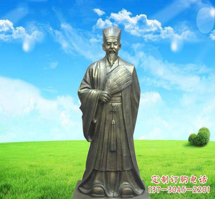 内江精致经典,让您体验古代名人诸葛亮的魅力——诸葛亮铜雕