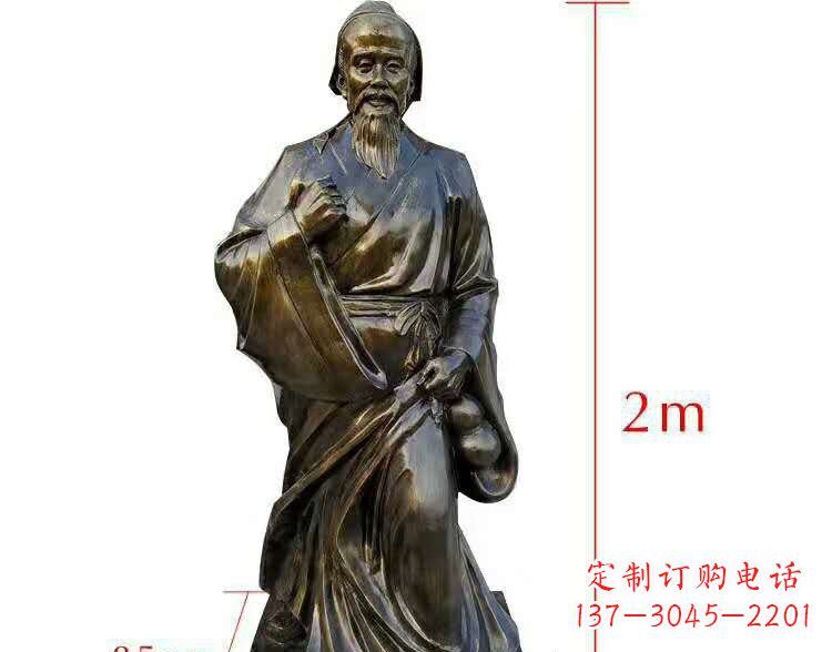 内江以华佗荣耀传承,新世代领雕塑华佗铜雕