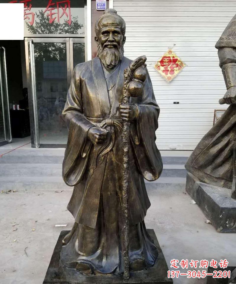 内江珍藏古代名医孙思邈铜雕塑