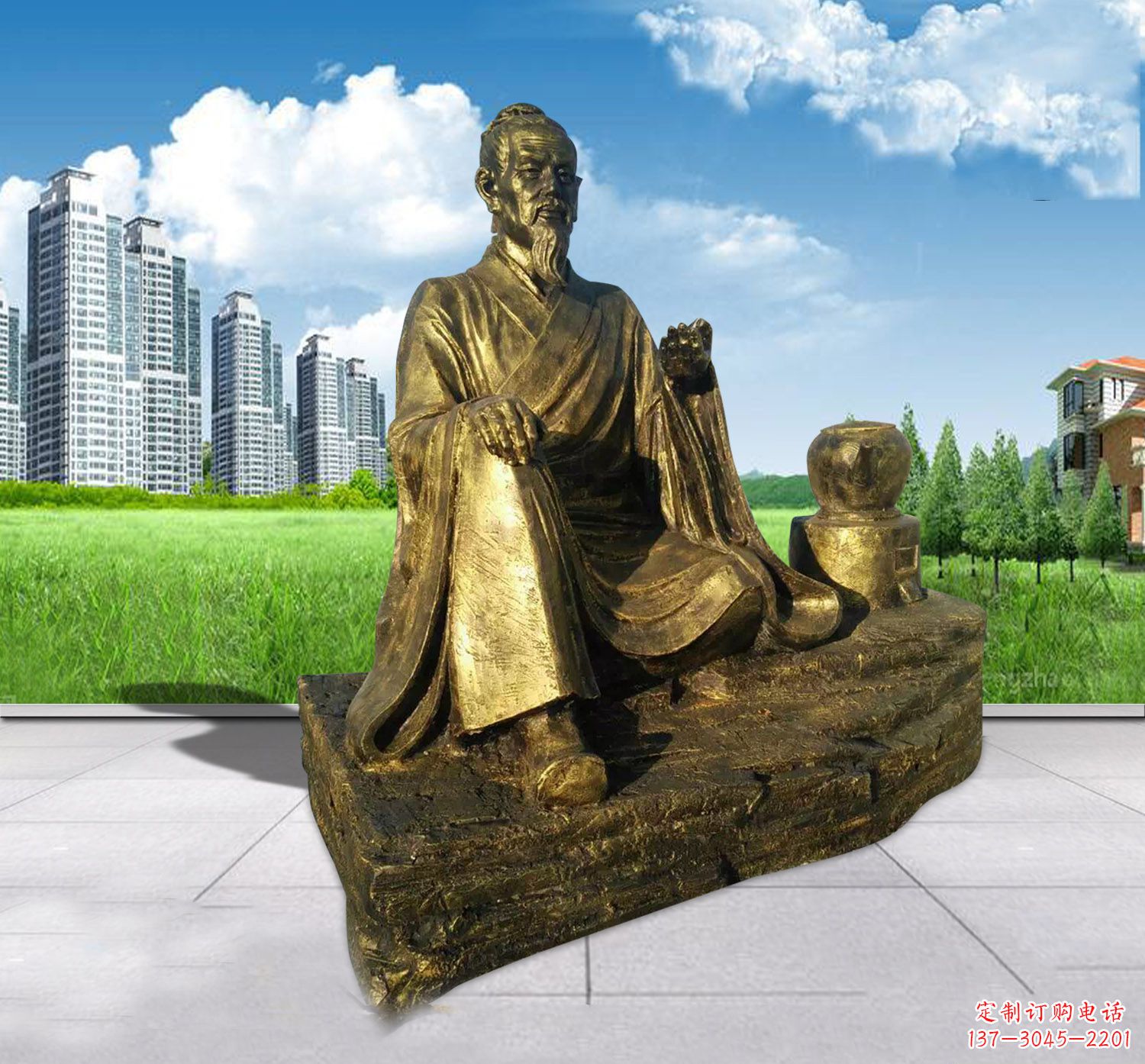 内江匠心独运——中领雕塑张仲景铜雕