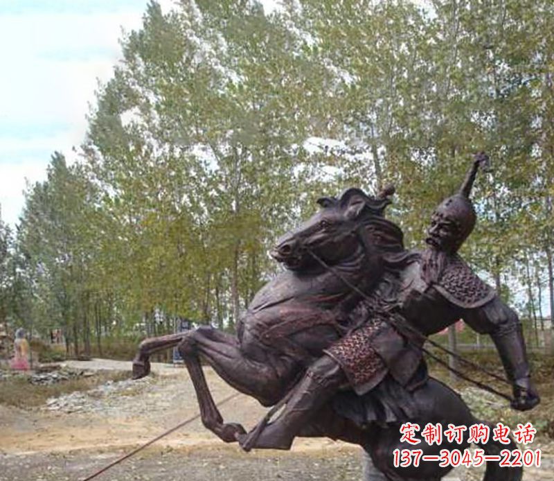内江古典风格骑马人物雕塑
