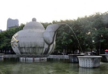 内江精致雕塑茶壶石雕