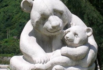内江公园装饰熊猫石雕