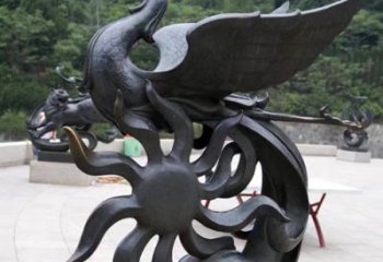 内江天四灵朱雀神鸟雕塑——象征希望的贵族精神