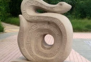 内江砂岩动物蛇雕塑