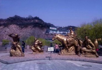 内江精美铜雕唐僧师徒小品