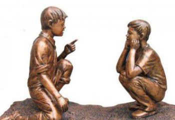 内江专业定制小品铜雕-尊贵的雕塑男孩
