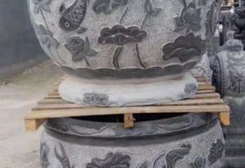 内江精致的石头水缸雕塑，为您的公园小区增添美丽色彩