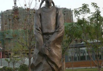 内江精美古风犹存，高雅李白铜雕