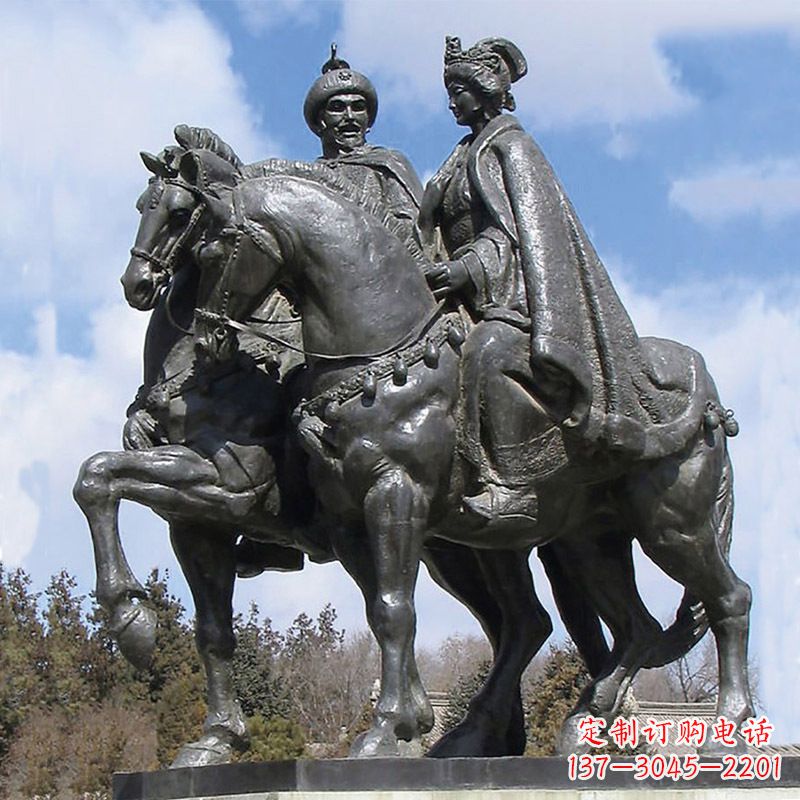 内江古代风采:王昭君骑马雕塑