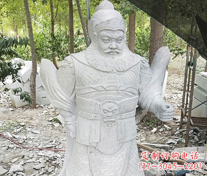 内江精美古典关公石雕