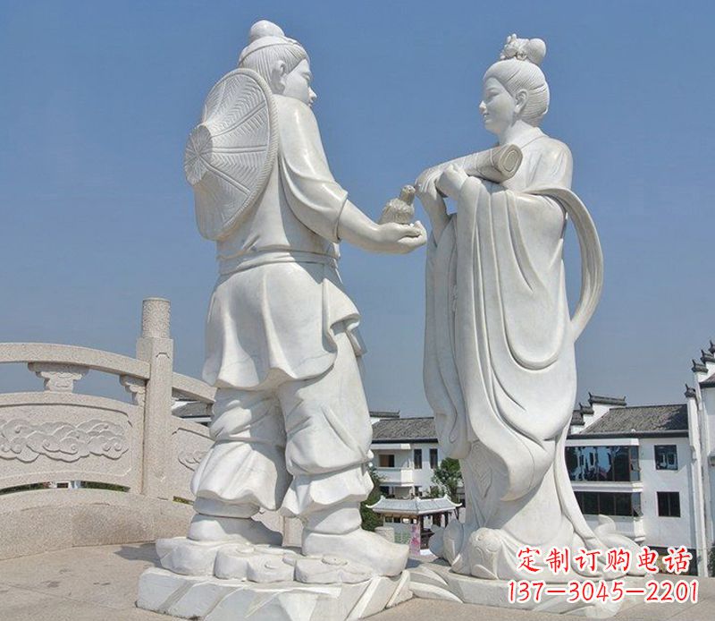 内江唯美古典,传统牛郎织女石雕