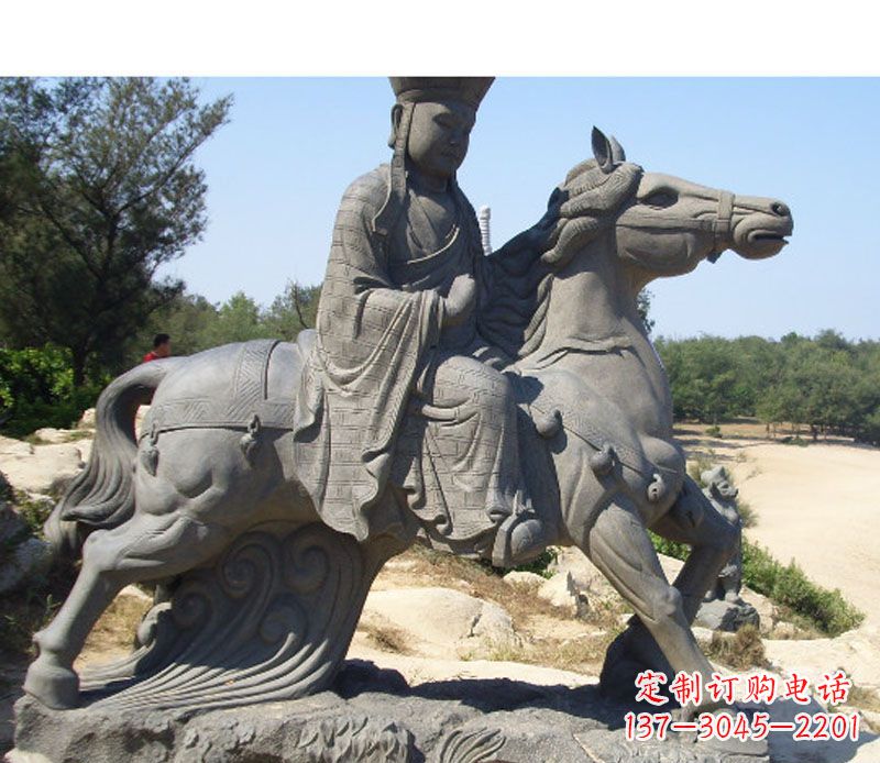 内江古代人物唐僧骑马雕塑
