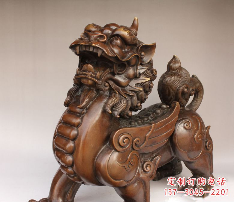 内江古代神兽貔貅铜雕