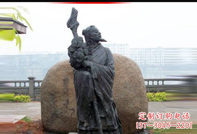 内江传承古代文化,陶渊明雕塑悠久记忆