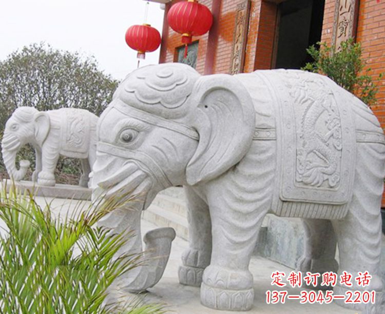 内江传统古典石雕大象