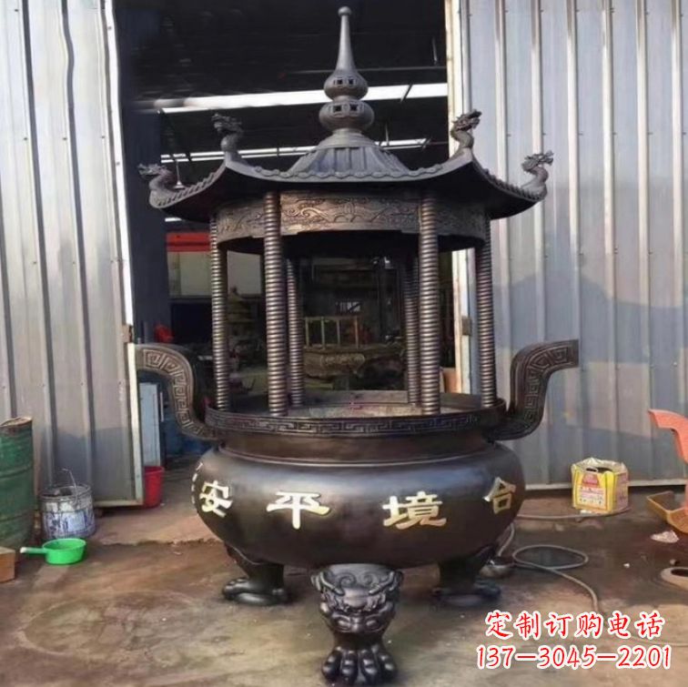 内江精美古代铜香炉雕塑,成就您的家庭情调
