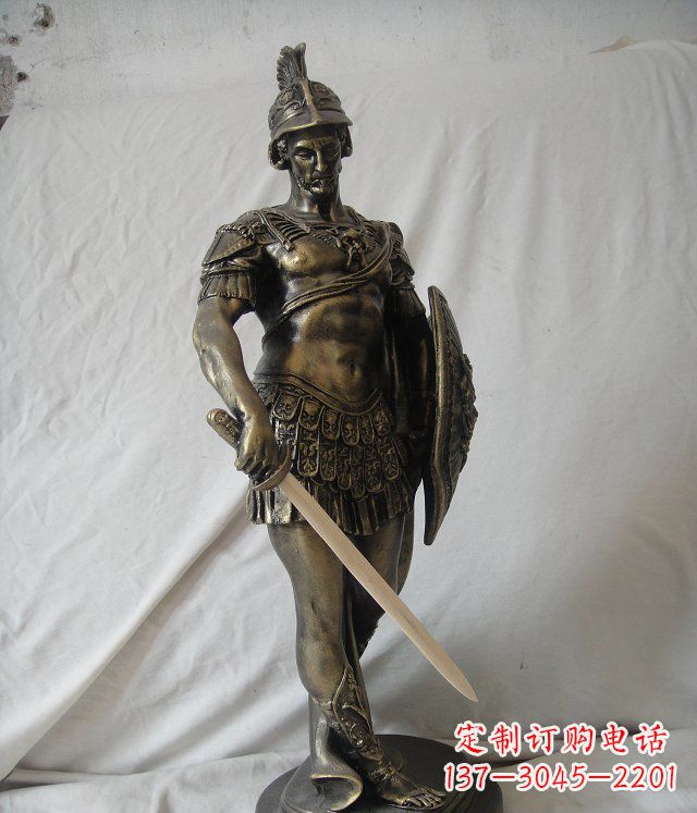 内江古罗马风格的玻璃钢战士雕塑