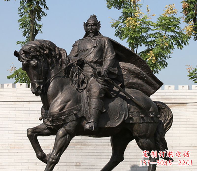 内江古人将军骑马骑马铜雕