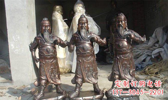 内江精美绝伦的关公铜雕塑