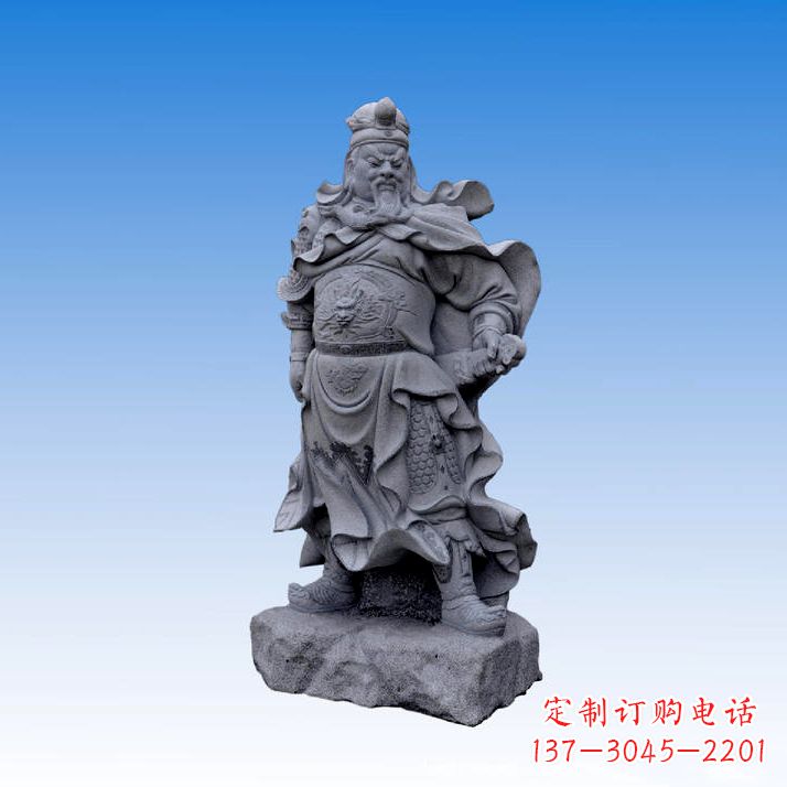 内江中领雕塑制作的精美关公青石石雕