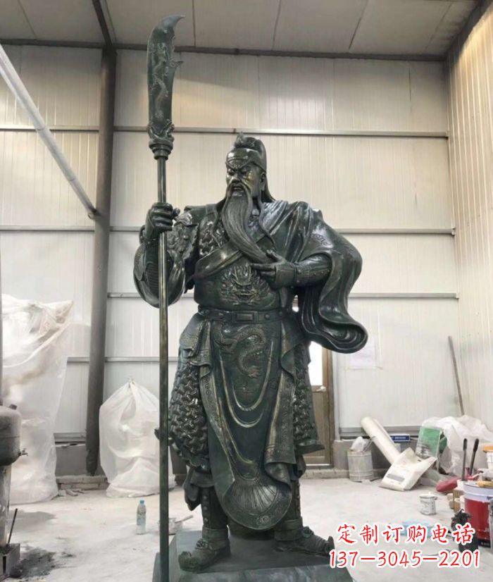内江正宗唐朝关公铜雕艺术品
