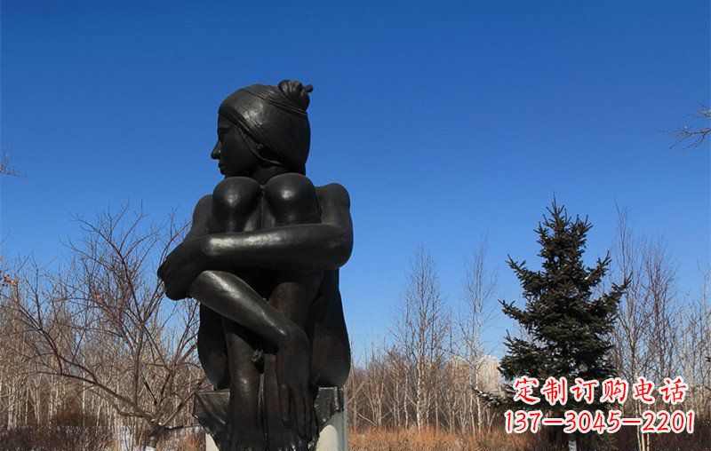 内江浪漫优雅的女孩铜雕