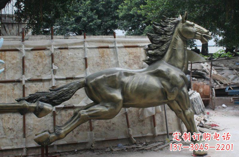 内江广场奔马动物铜雕 (2)