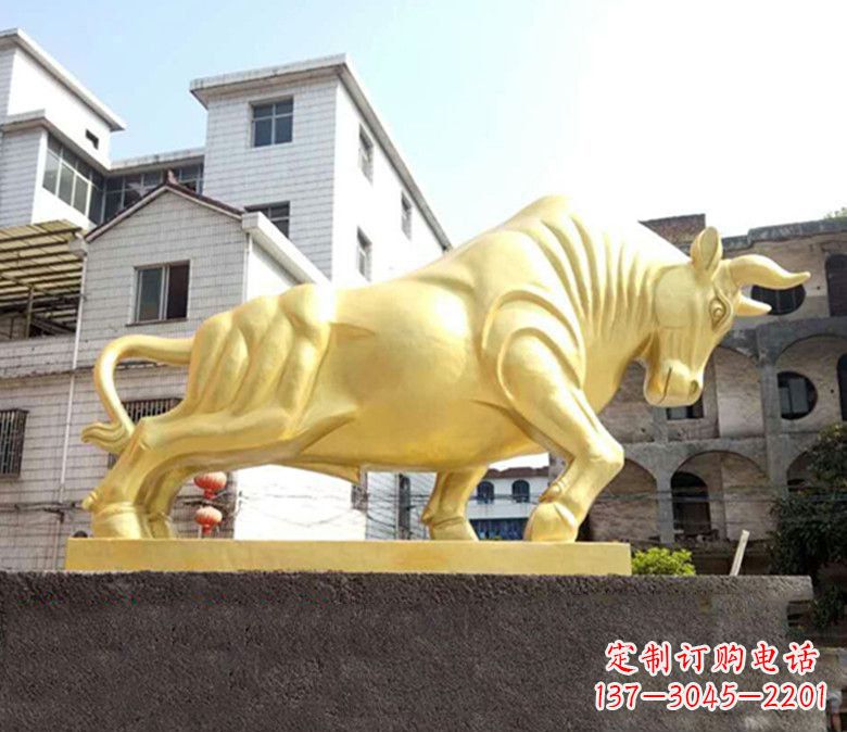 内江广场奔牛铜雕