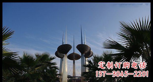 内江广场不锈钢避雷针抽象雕塑11