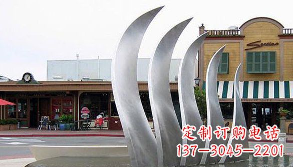 内江广场不锈钢翅膀雕塑