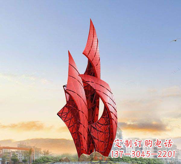内江不锈钢抽象船帆雕塑