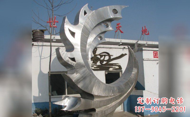 内江精美不锈钢抽象凤凰雕塑