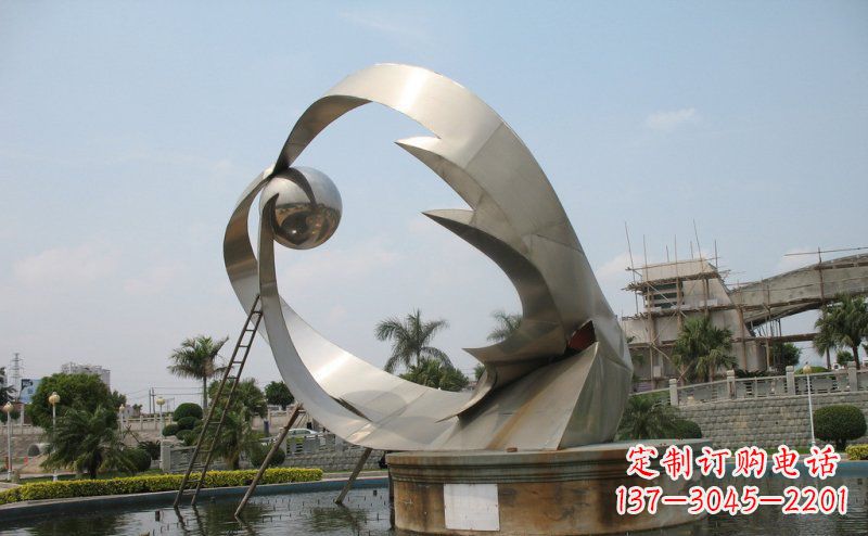 内江室外不锈钢喷泉雕塑