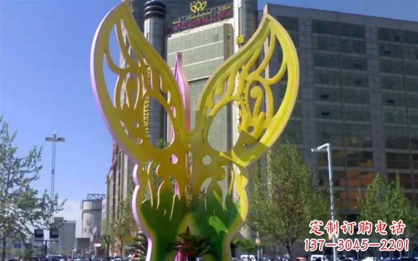 内江广场不锈钢雕刻蝴蝶雕塑